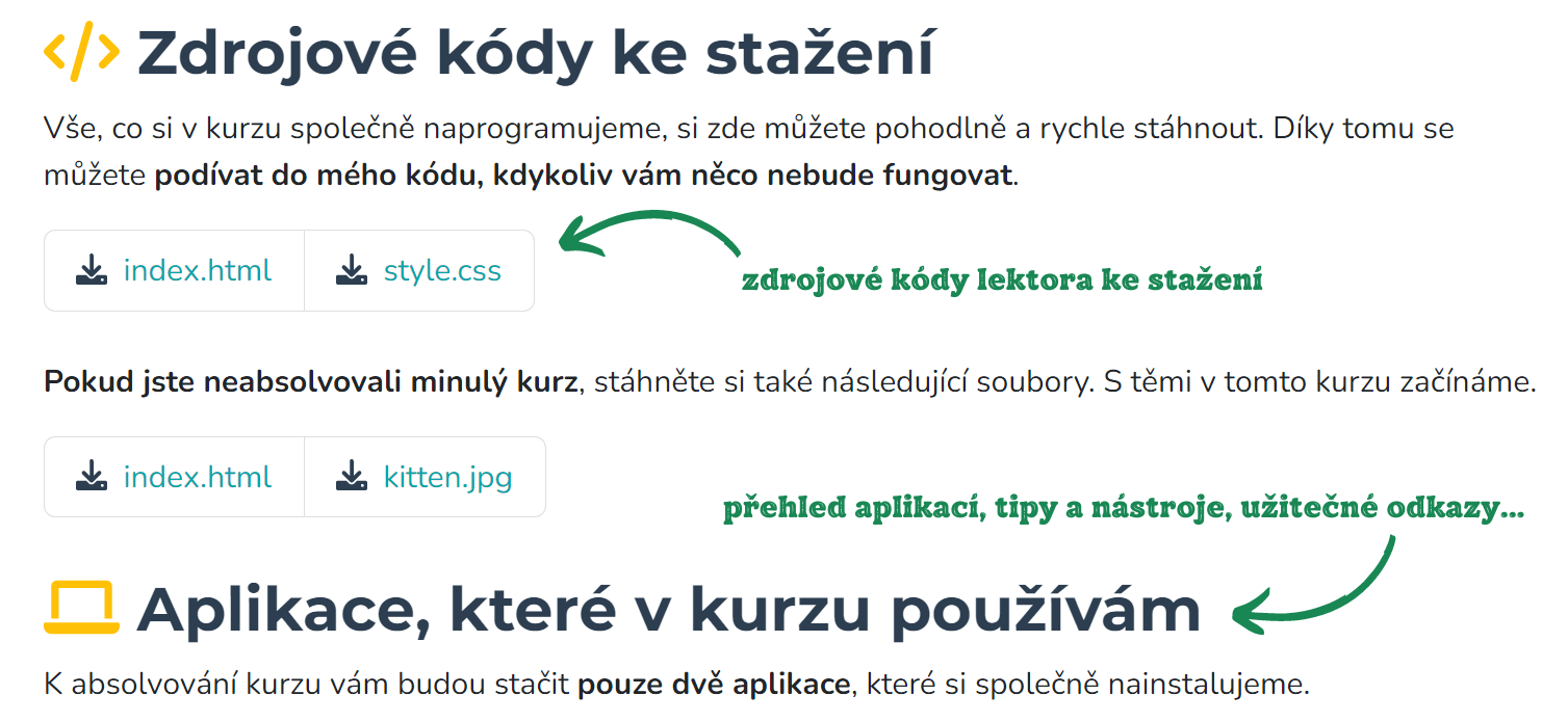 ukázka z kurzu programování